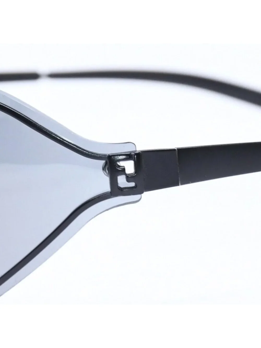Fendi Sunglasses Eyewear 72 Black Metal Acetate Zucca Motif